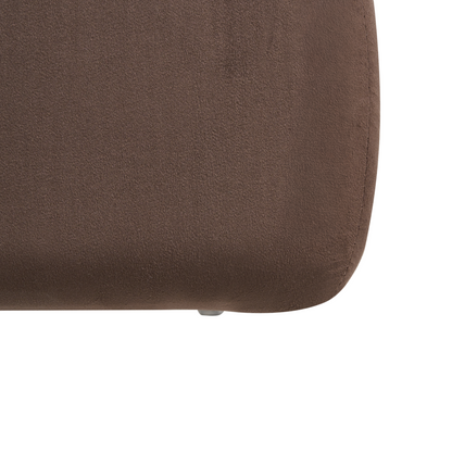 Horizon Velvet Dark Brown Pouffe 60 x 60cm Soft Touch Upholstered Square Footstool For Modern Living Room