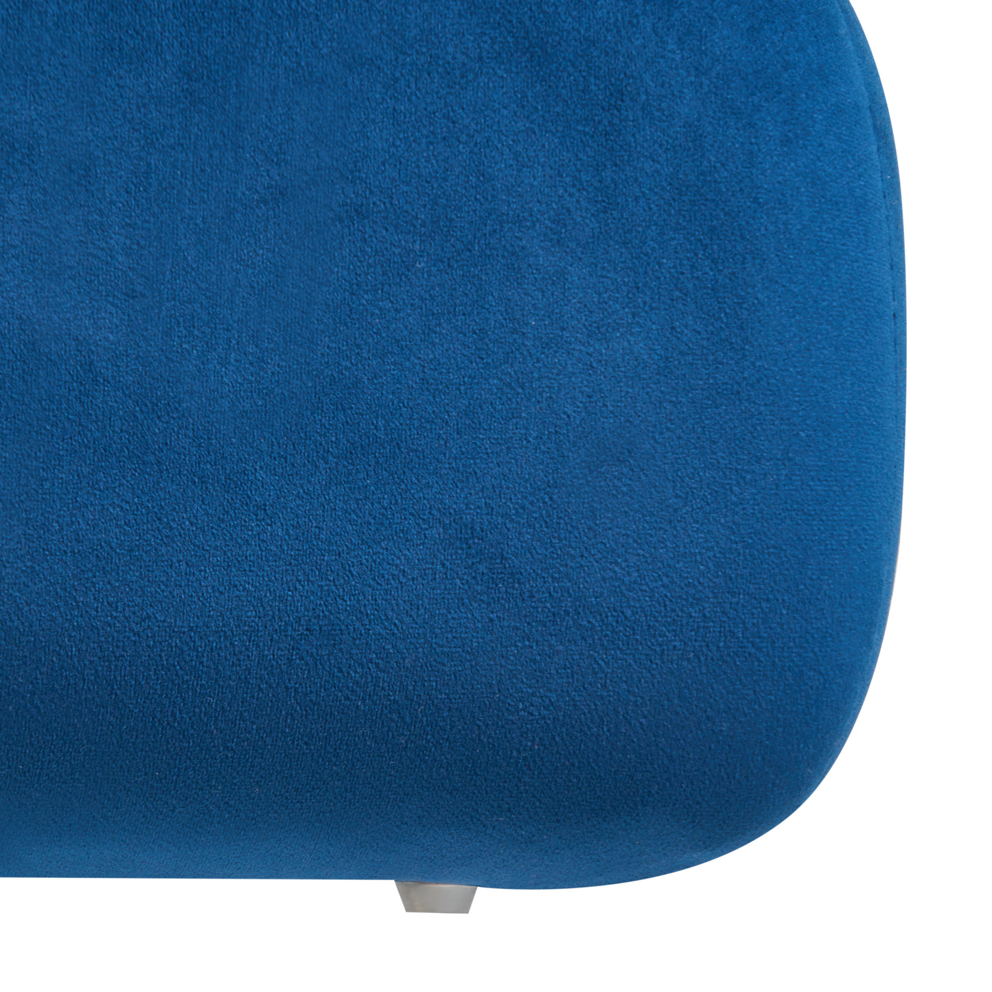 Navy Velvet Square Pouffe 60 x 60cm Modern Footstool