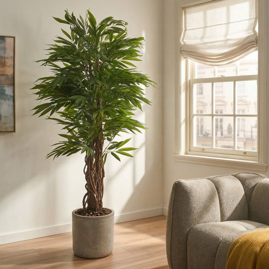Home Studio Artificial Potted Indoor Tree 180cm Realistic Green Leaves