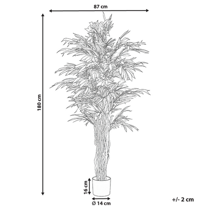 Home Studio Artificial Potted Indoor Tree 180cm Realistic Green Leaves