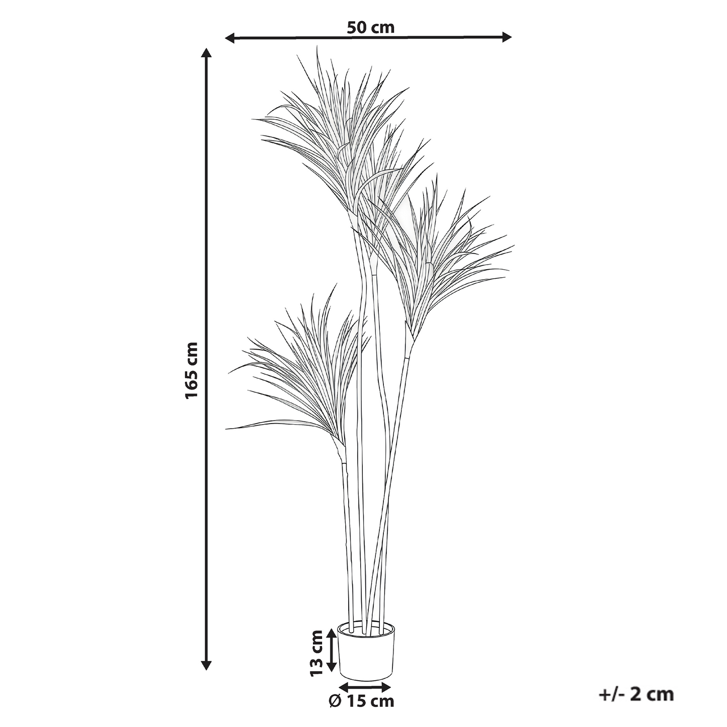 Decor 165cm Artificial Indoor Tree with Green Plastic Leaves