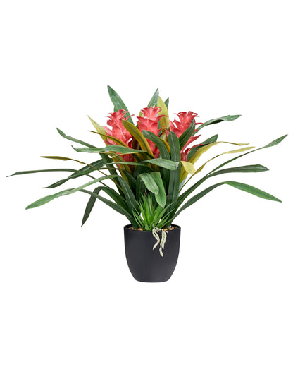 Faux Guzmania Plant Red Bloom Indoor Decor