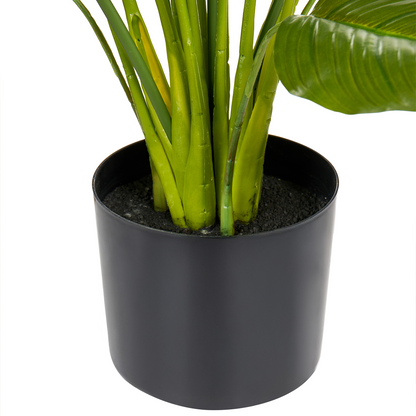 Faux Peace Lily Plant Realistic Green Leaves