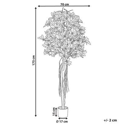 175cm Lifelike Potted Umbrella Tree Artificial Plant