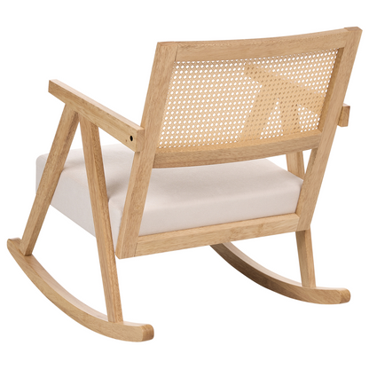 Vienna Home Rocking Armchair Light Brown Fabric With Vienna Backrest