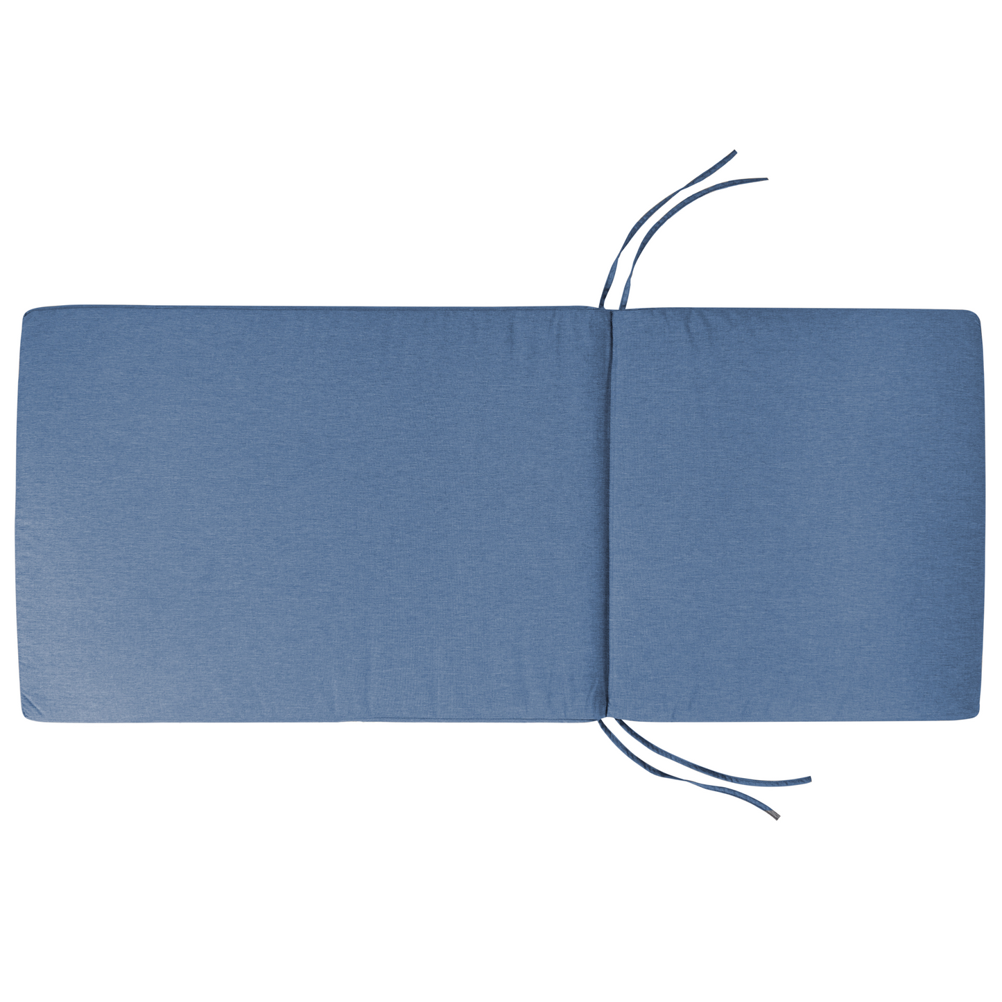 2 Folding Garden Chairs With Blue Cushions Rustic Style