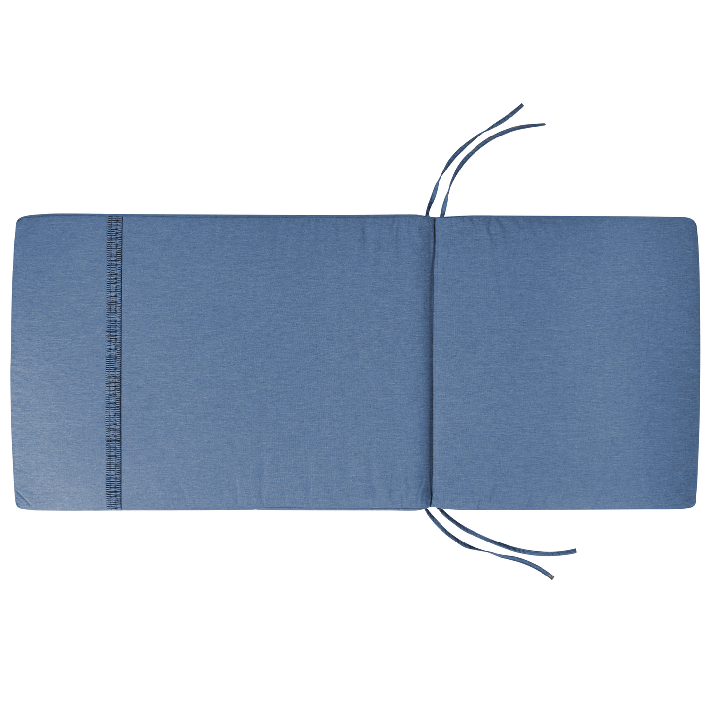 2 Folding Garden Chairs With Blue Cushions Rustic Style