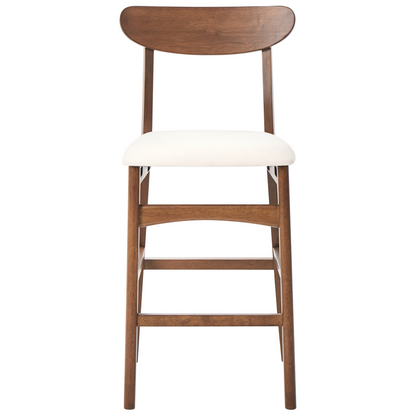 Asteria Home Bar Chairs Set Of 2 Brown Beige Rubberwood