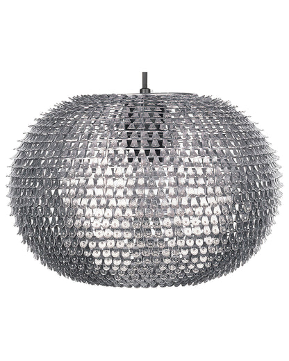 Pendant Lamp Silver Globe With Scale Copper Plates