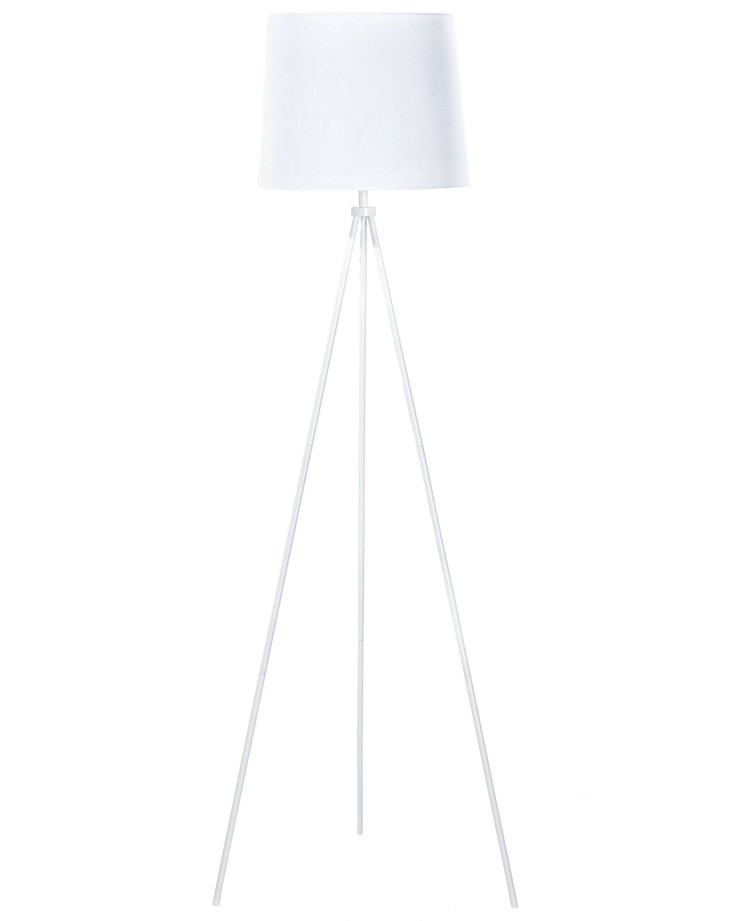 Brightline Floor Lamp White Metal 149cm Tripod Polycotton Drum Shade