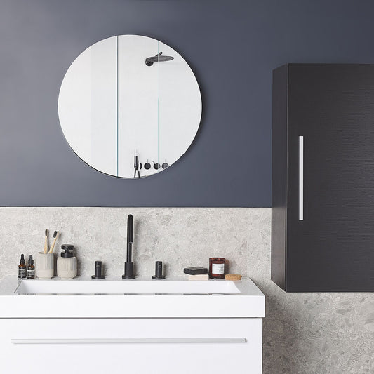Black Bathroom Cabinet 88 x 40 x 35cm Modern
