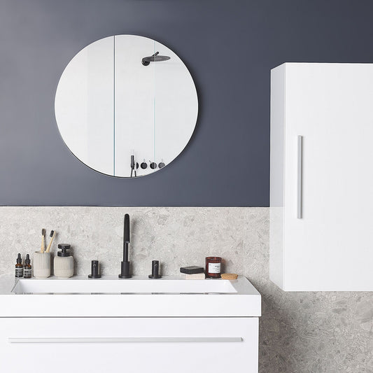 Home White Bathroom Cabinet 88 x 40 x 35cm Modern