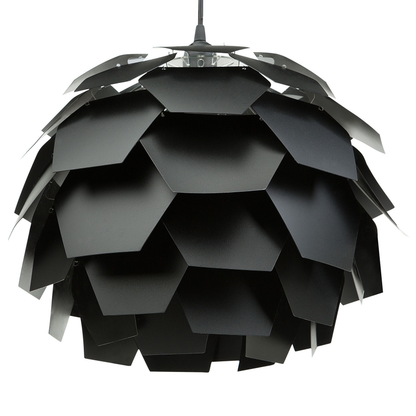 Pendant Lamp Black Plastic Pine Cone Shade