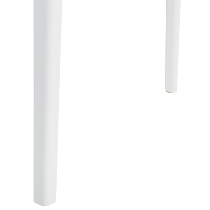 White Indoor Outdoor Stackable Slatted Back Dining Chair