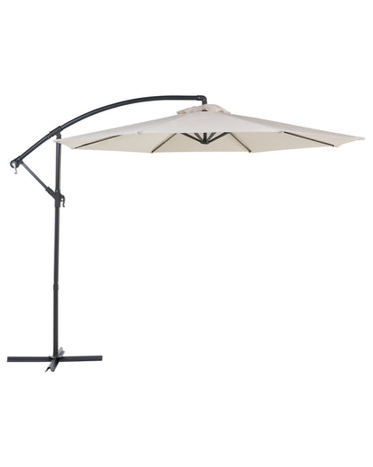 Garden Sun Parasol Beige Fabric 300cm Weather Resistant