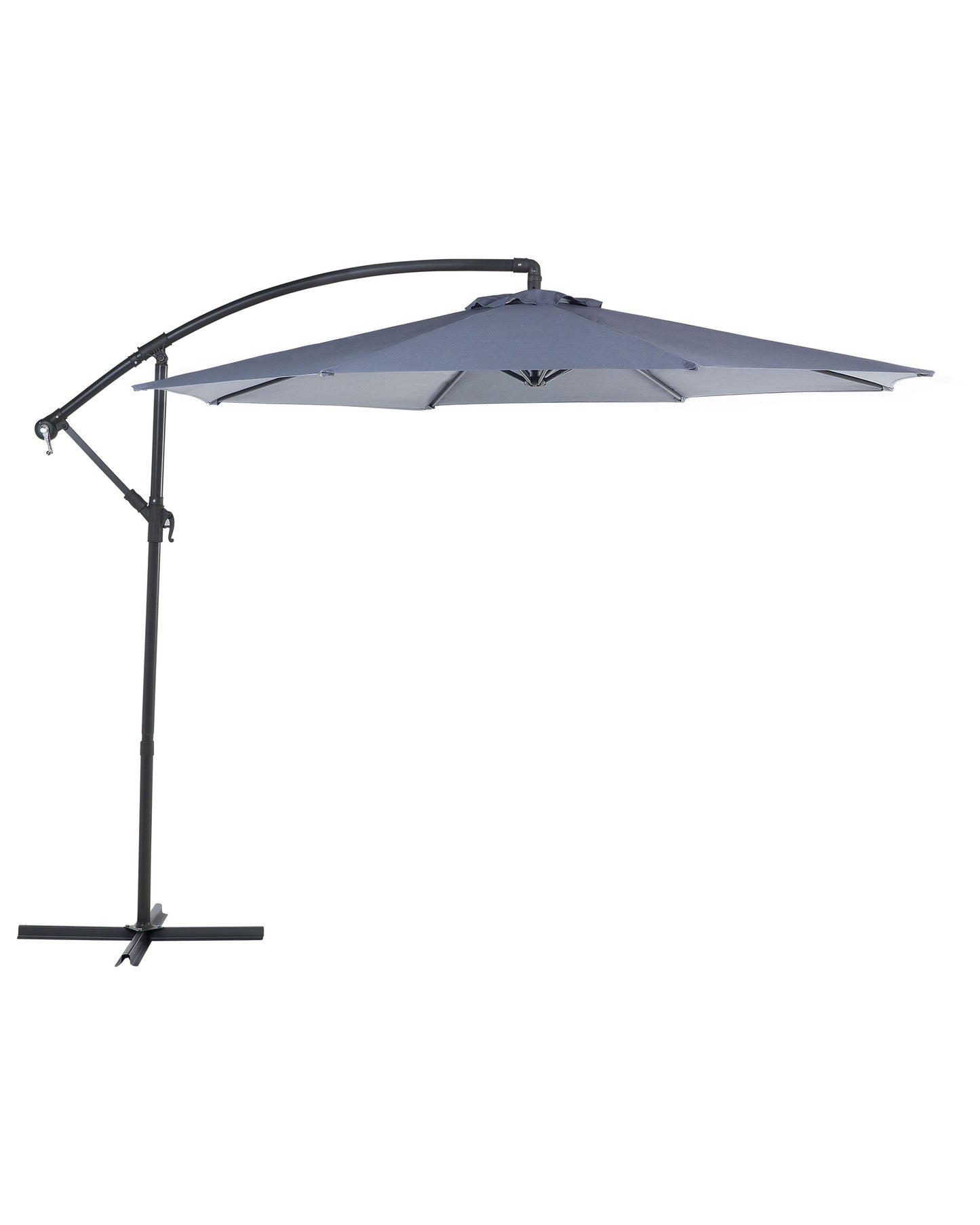 Garden Sun Parasol Grey Fabric 300cm Weather Resistant