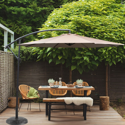 Garden Sun Parasol 300cm Beige Sand Weather Resistant