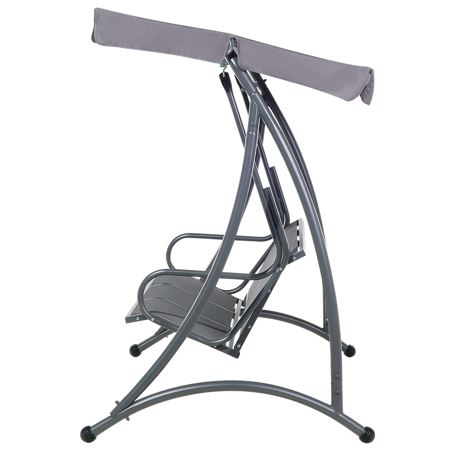 Patio Swing 3 Seater Grey Mesh Steel Frame