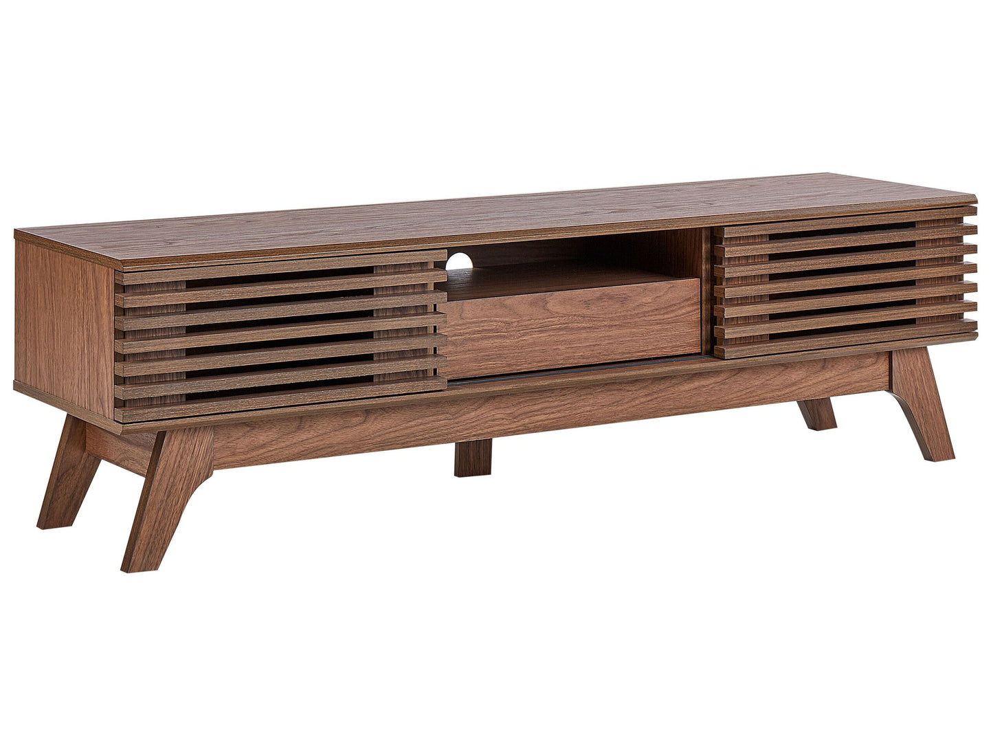 TV Stand Dark Brown Modern Storage Cabinet
