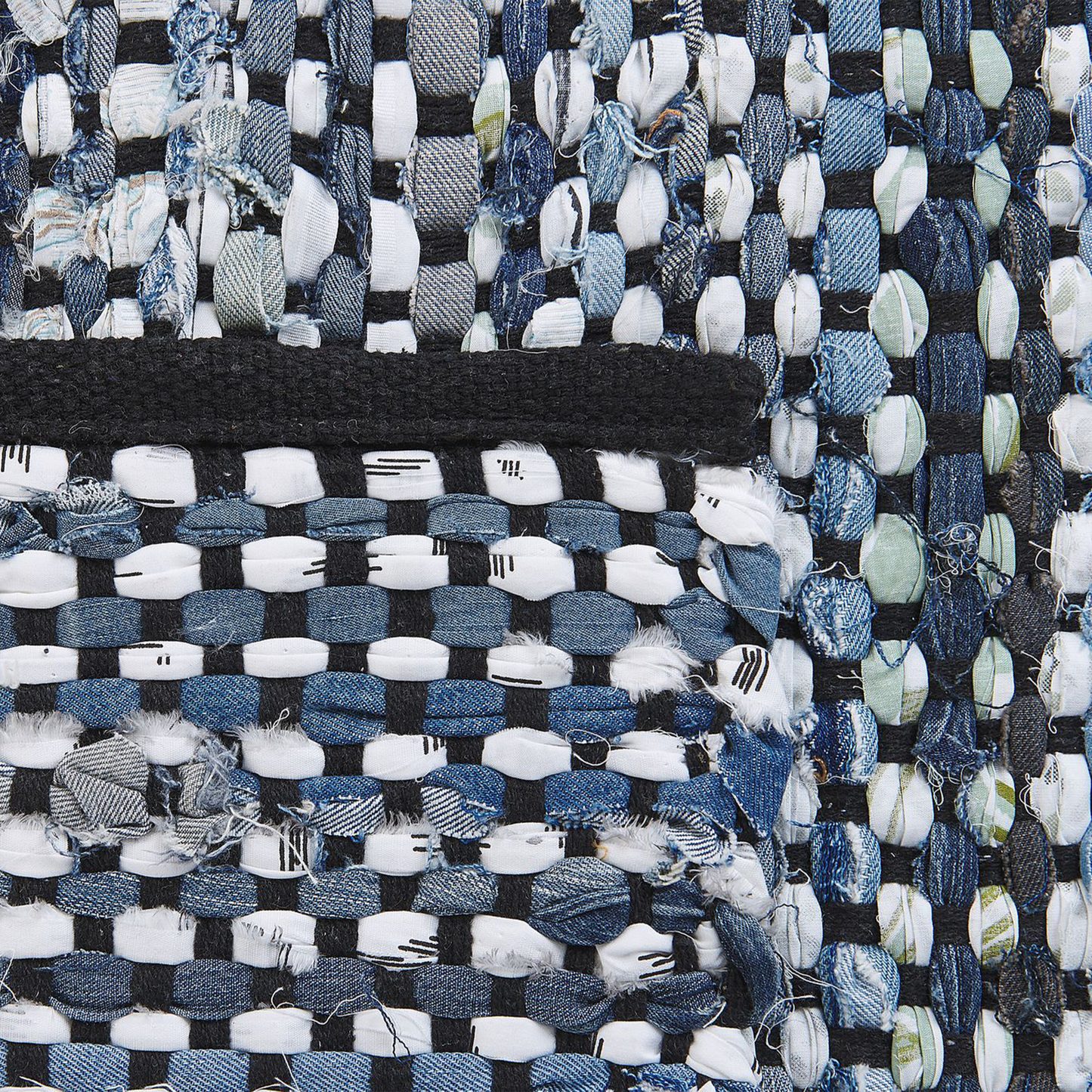 Area Rag Rug Multicolour Cotton 80 x 150 Rectangular Hand Woven