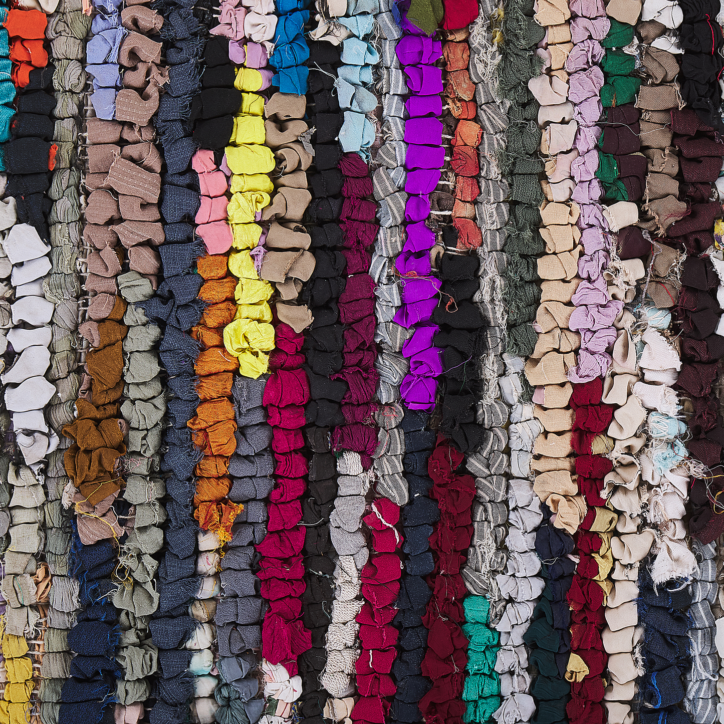 Rag Rug Multicolor Cotton 140 x 200 Hand Woven Rectangular Oriental Boho