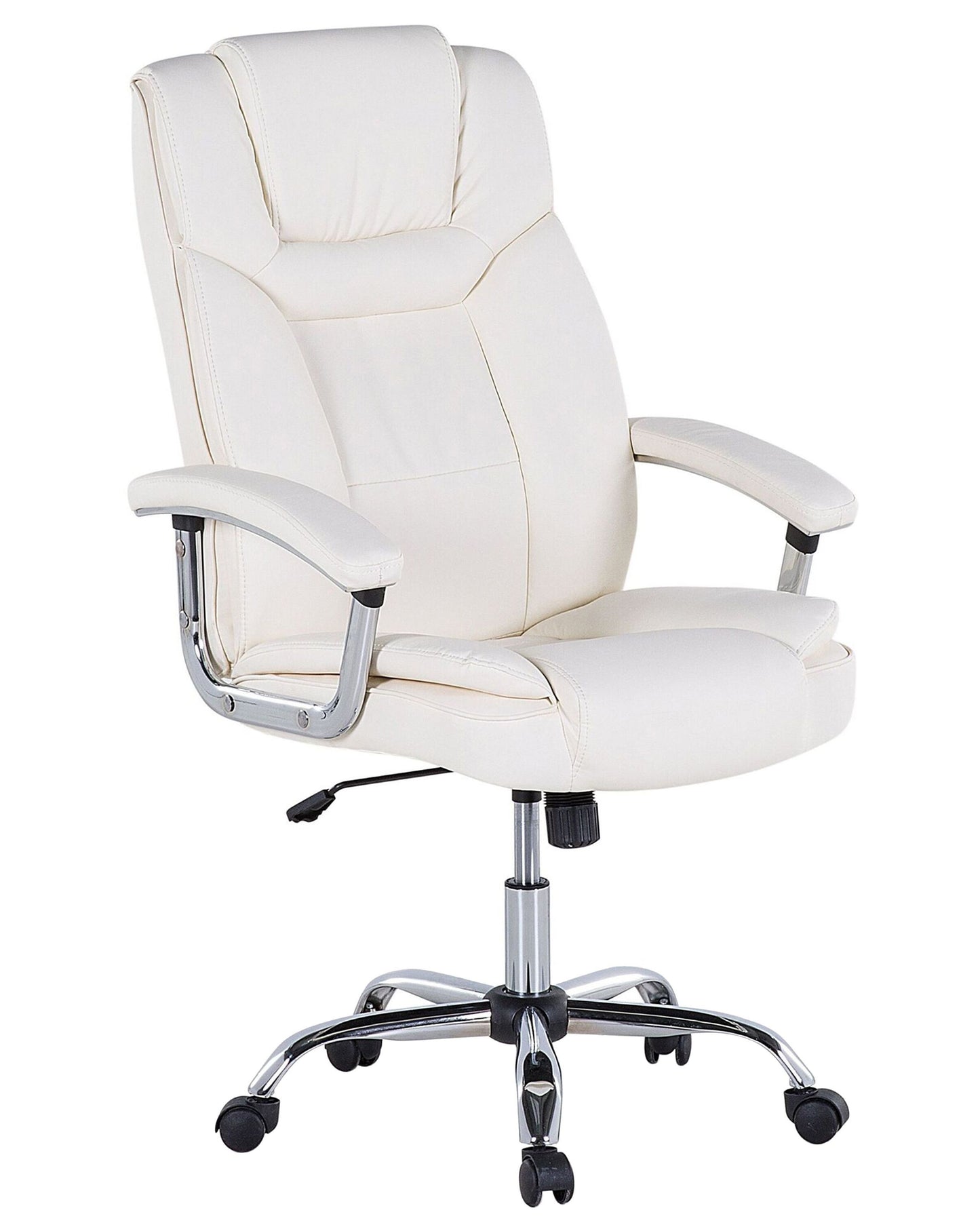 Office Executive Chair Light Beige Faux Leather