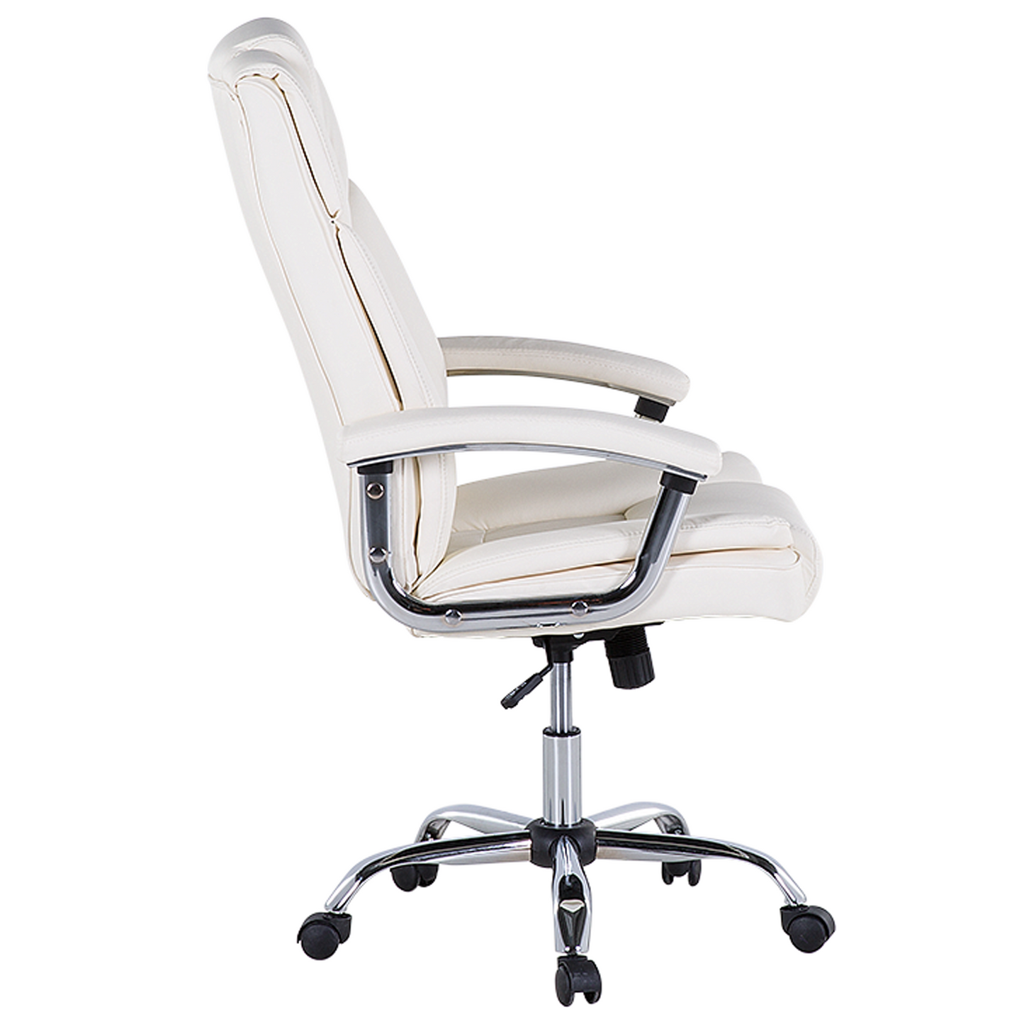 Office Executive Chair Light Beige Faux Leather