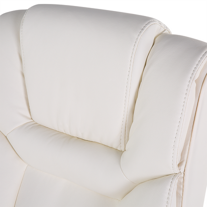 Office Executive Chair Light Beige Faux Leather