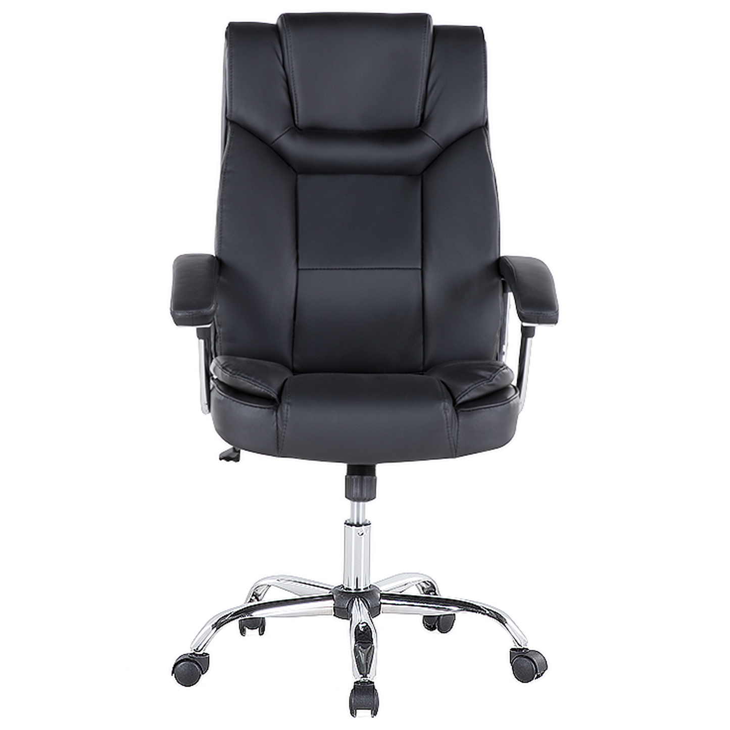 Office Executive Chair Black Faux Leather Swivel