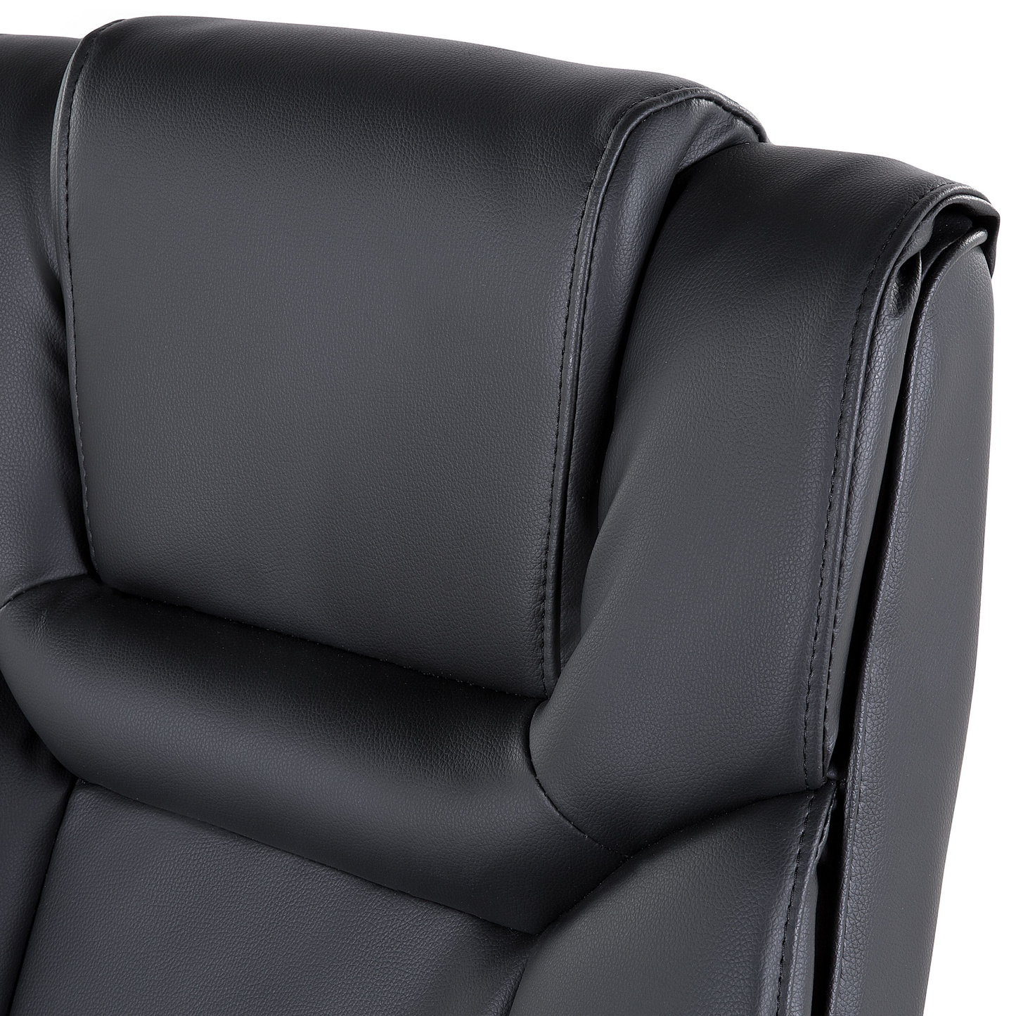 Office Executive Chair Black Faux Leather Swivel