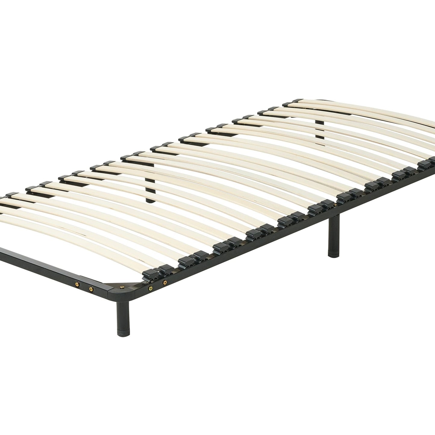 Freestanding Bed Base EU Single 3ft Solid Wood Slats With Stable Metal Frame
