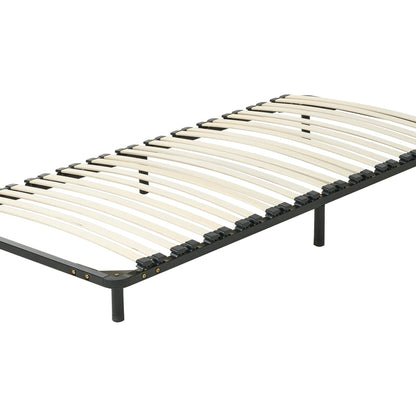 Freestanding Bed Base EU Single 3ft Solid Wood Slats With Stable Metal Frame