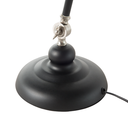 Desk Lamp Black Metal 80cm Adjustable Arm Table Lamp