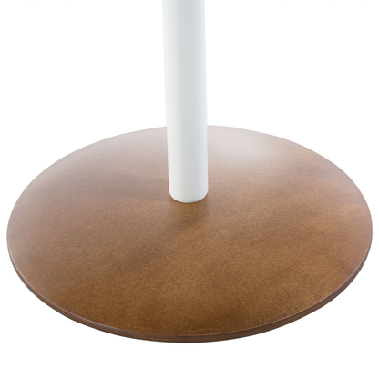 Coffee Table Dark Brown Round 40cm With Storage Lid Bentwood Modern Scandinavian