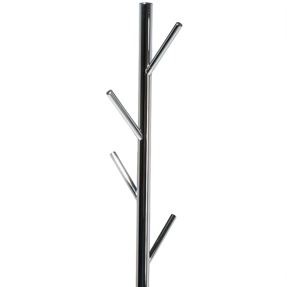 Living Coat Stand Silver Metal Hallway Rack With 5 Hooks