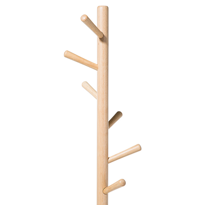 Coat Stand Brown and White Hall Rack With Six Hooks Modern Scandinavian