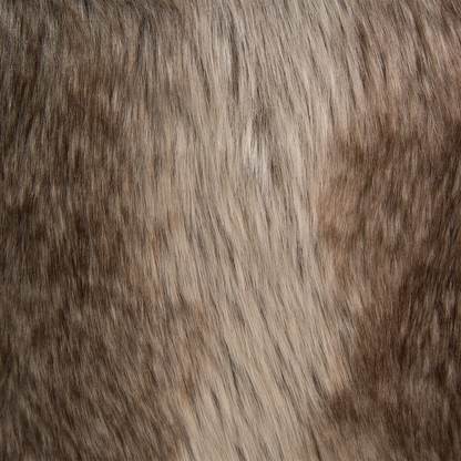 Footstool Brown Beige Faux Fur Round Stool On Tripod Legs