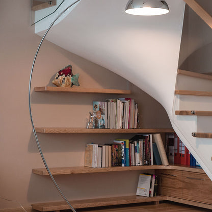 Arc Floor Lamp 188cm Silver Chrome Modern