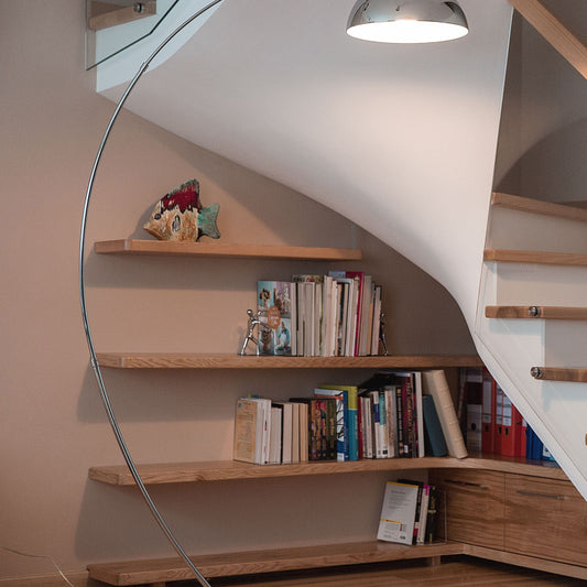 Arc Floor Lamp 188cm Silver Chrome Modern
