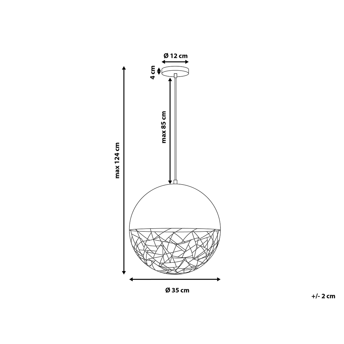 Lighting 1 Light Globe Pendant Copper Lamp Framework Modern With Glossy Copper Top And Black Openwork