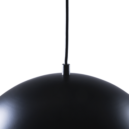 1-Light Globe Pendant Black With Gold Accent