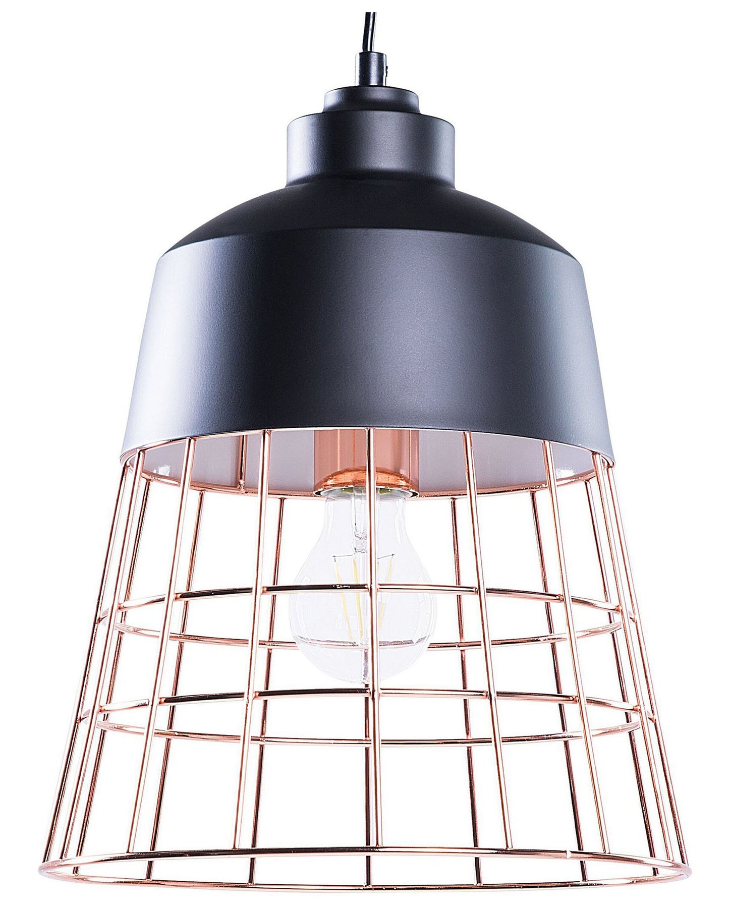 Industrial Black Copper 1-Light Pendant Ceiling Lamp