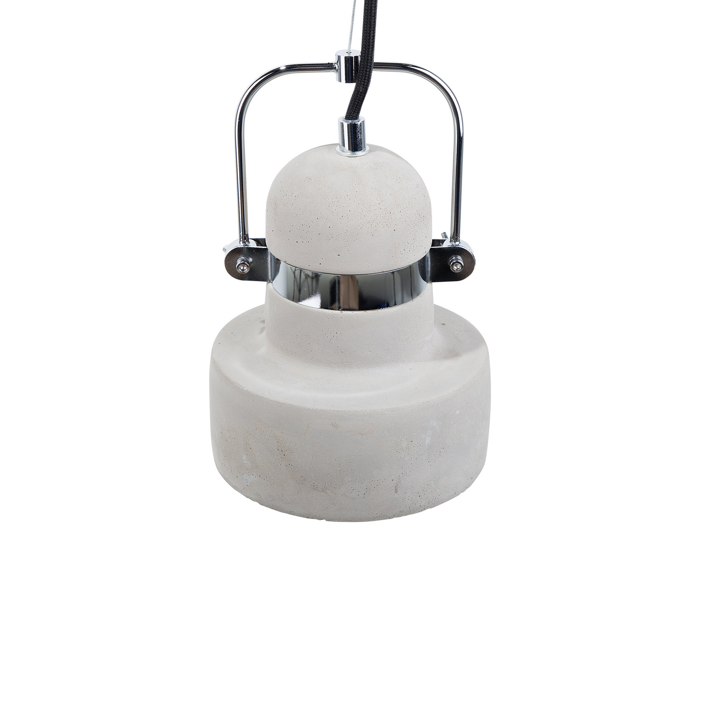 Pendant Lamp Grey Concrete Round Shade Industrial