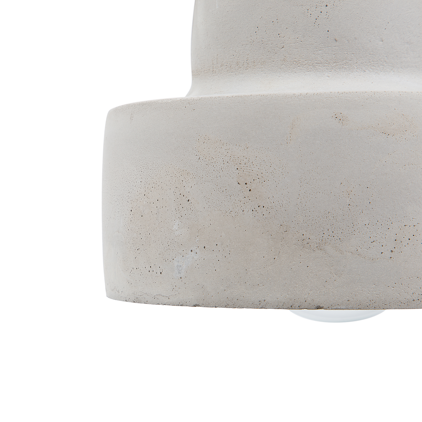 Pendant Lamp Grey Concrete Round Shade Industrial