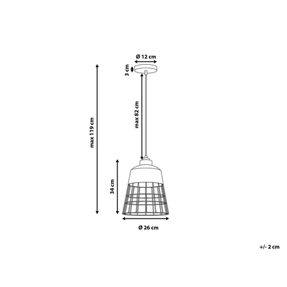 1 Light Pendant Ceiling Lamp Copper Industrial