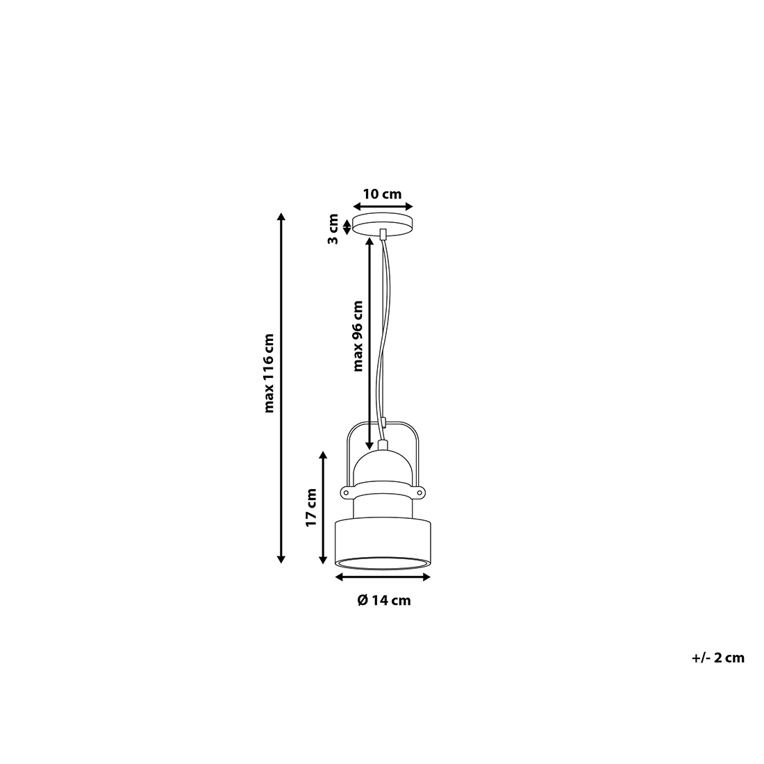 Pendant Lamp Grey Concrete Round Shade Industrial