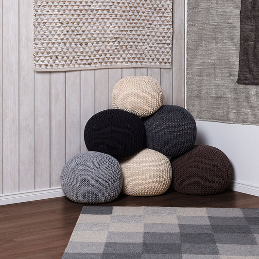 Beige Jute Cotton Blend Rug 140 x 200 Hand Woven Geometric