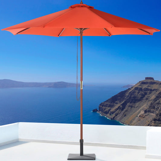 Garden Parasol Red 270cm Foldable Outdoor Modern