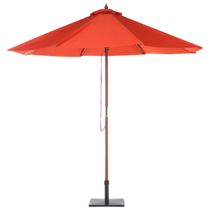Garden Parasol Red 270cm Foldable Outdoor Modern