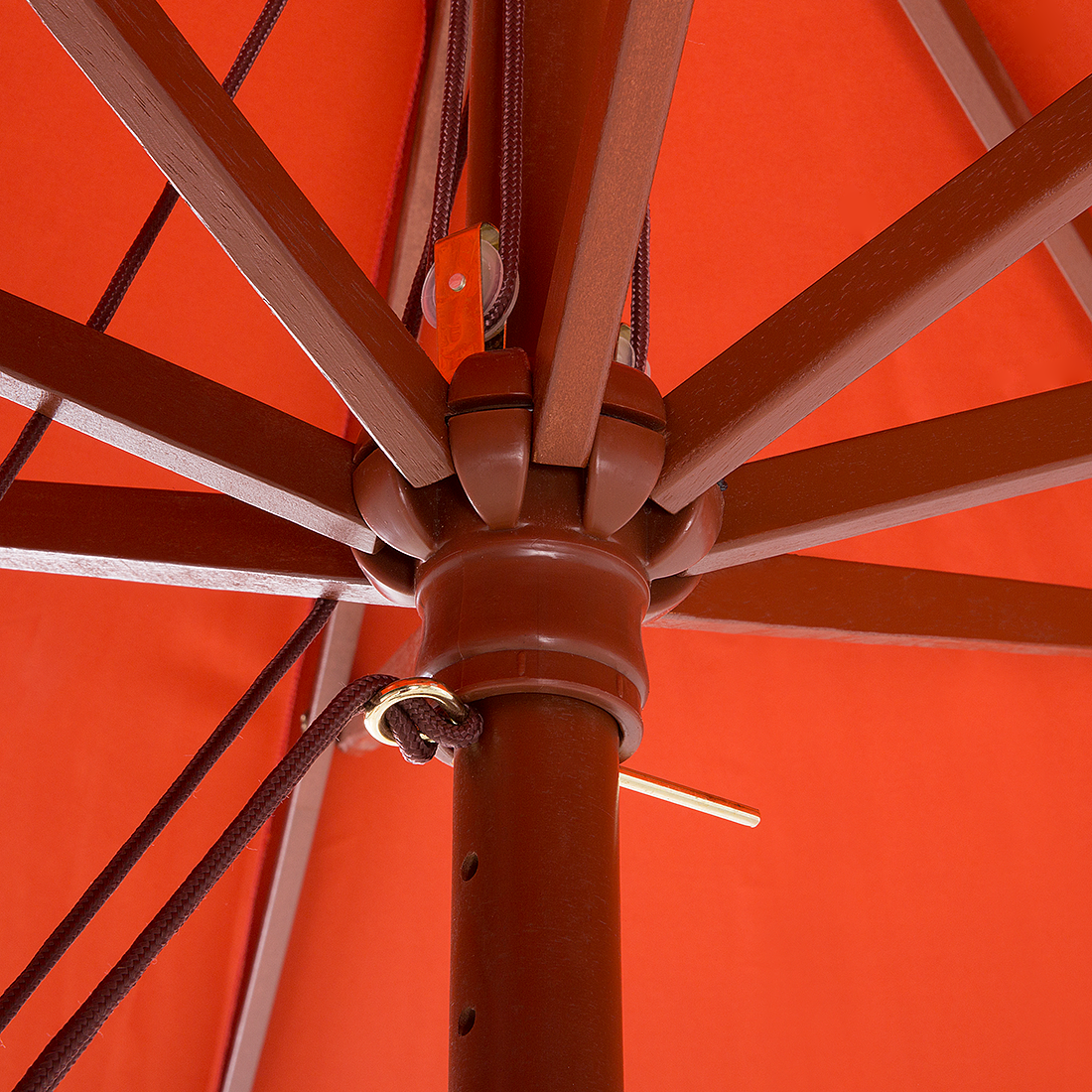 Garden Parasol Red 270cm Foldable Outdoor Modern
